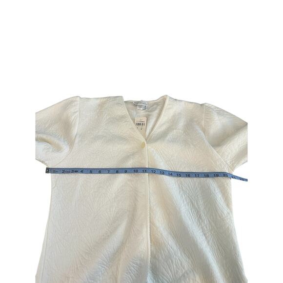 NWT Oscar De La Renta Robe White Intimate Lounge Loungewear Kimono Medium‎ - Picture 12 of 14